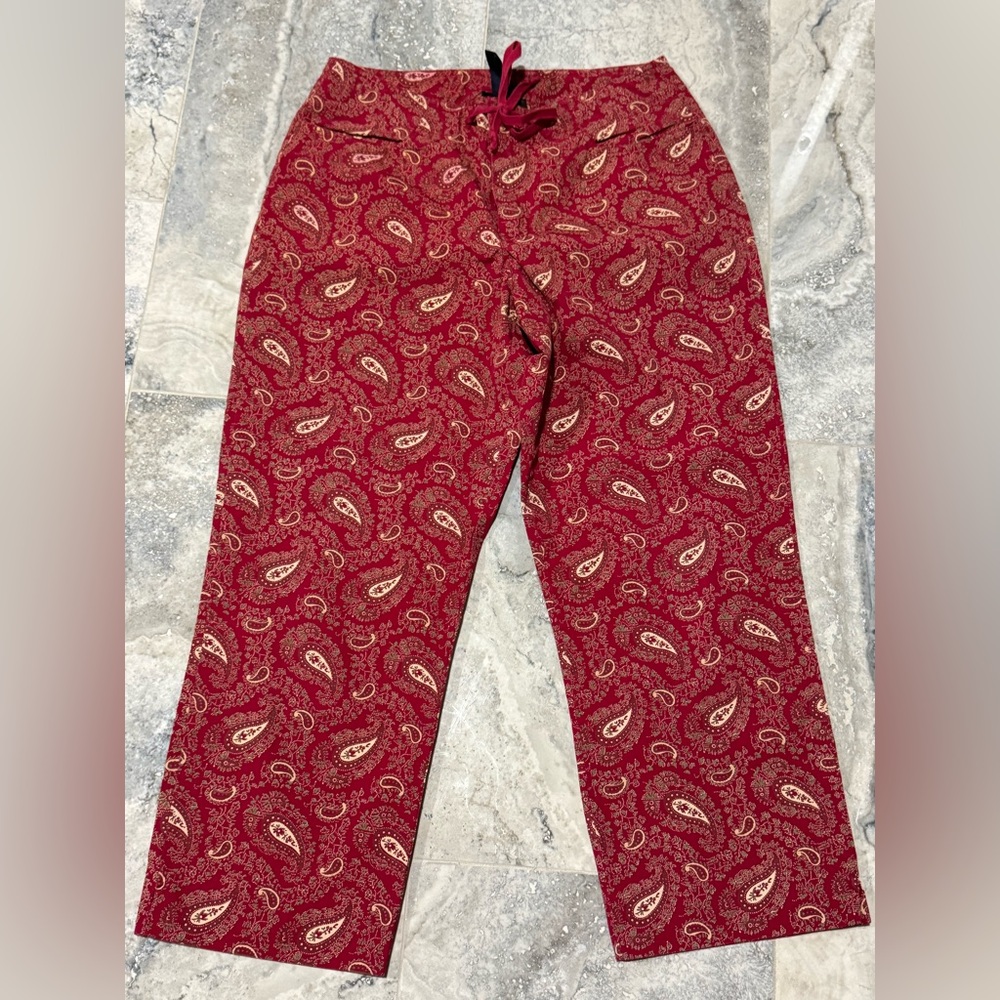 Vintage Ralph Lauren Red Paisley Capris